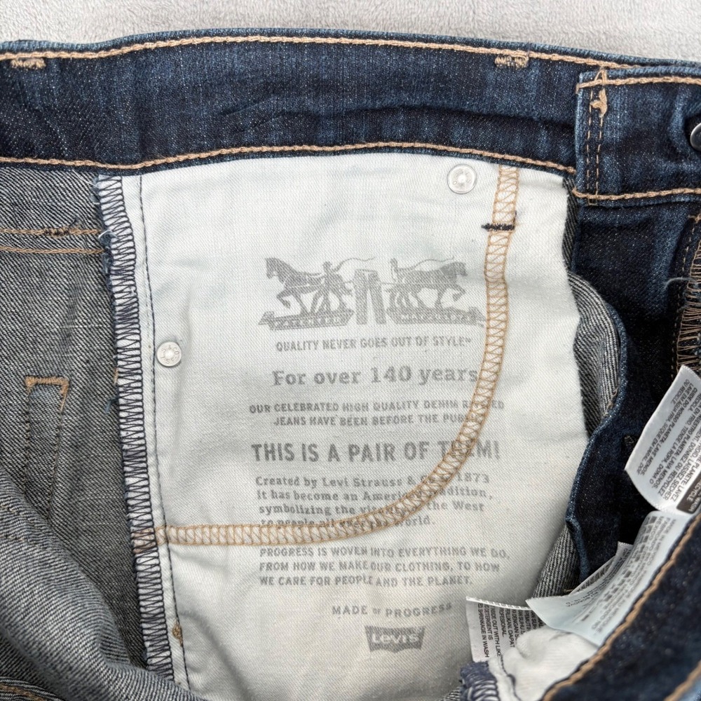 Levi's Jeans Mens 30x32 (Fits 30x30) Dark Wash 511 Slim Fit Classic Stretch - Picture 7 of 14